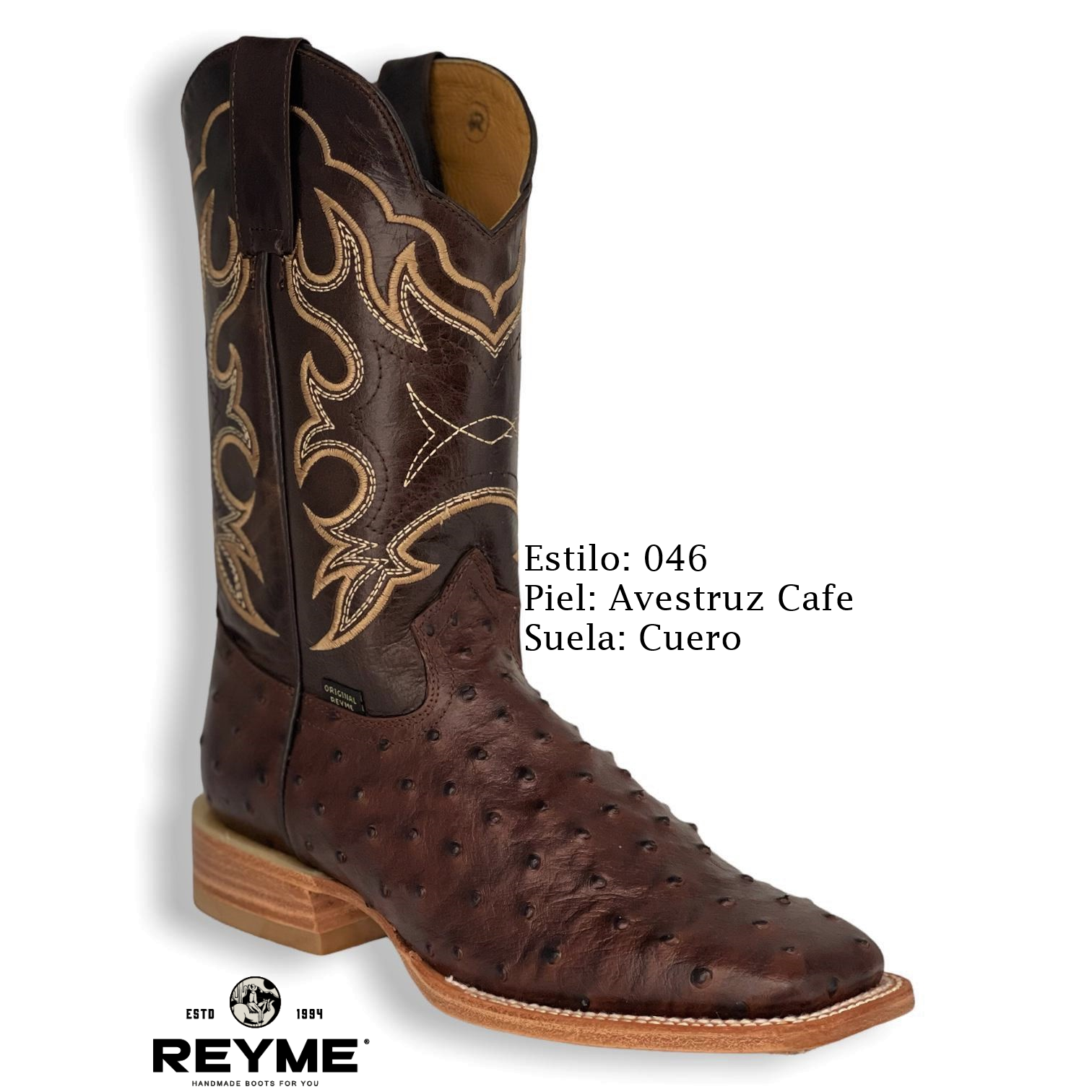 Botas rodeo top de avestruz